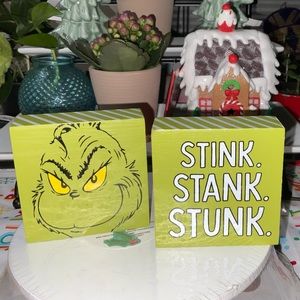 Wooden Grinch Signs